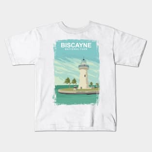 Biscayne National Park Vintage Florida Travel Poster Kids T-Shirt